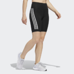 Optime Trainicons 3-Stripes Bike Short Leggings Black M - Women Training Shorts,Tights