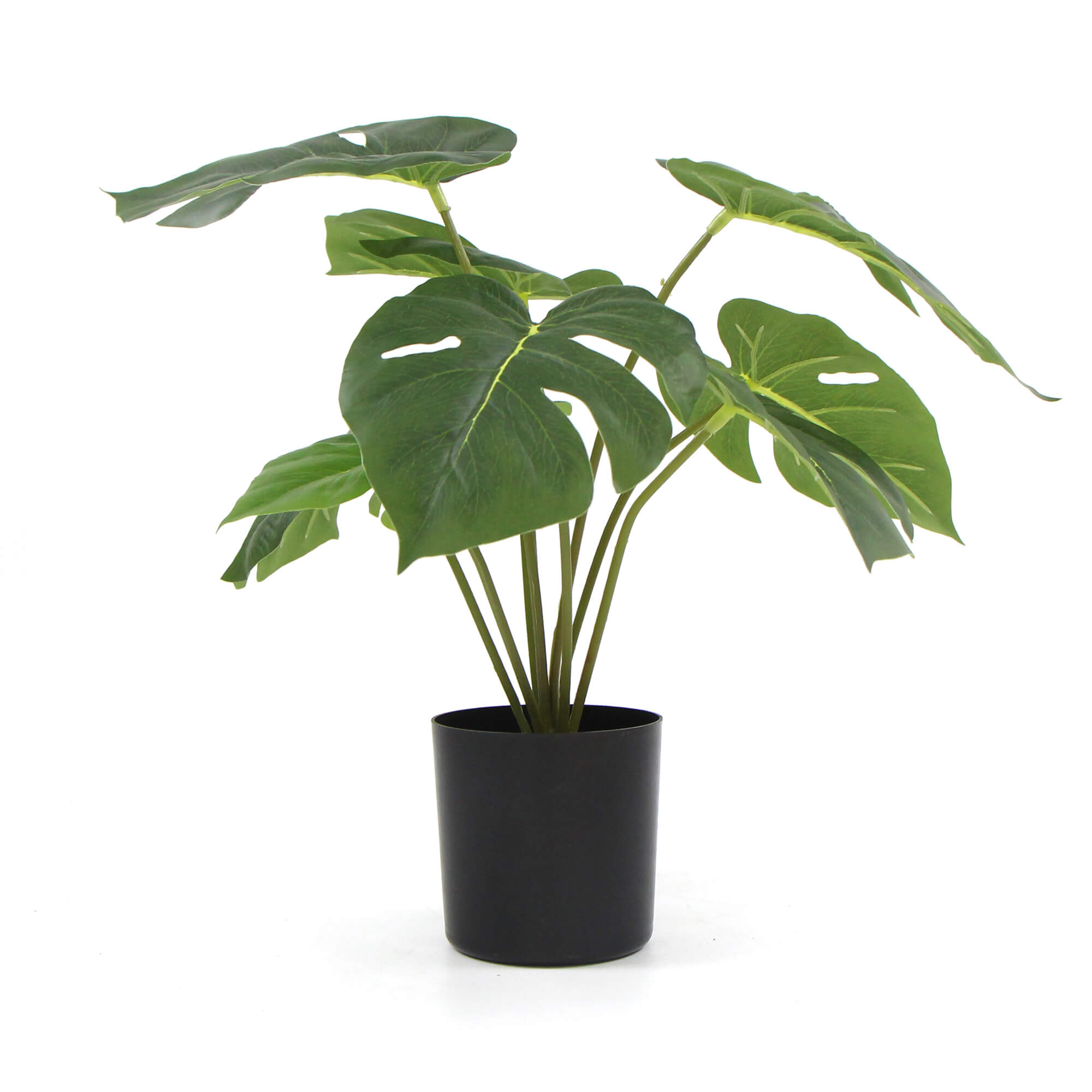 Potted Artificial Split Philodendron Plant With Real Touch Leaves 40cm